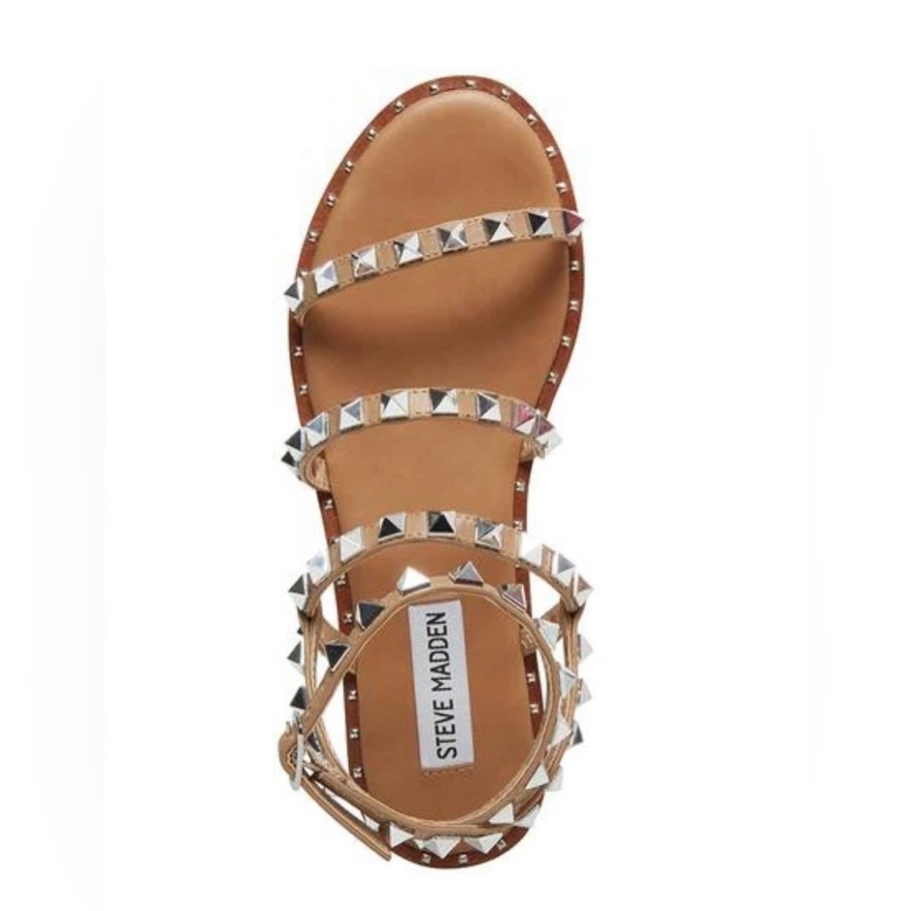 Steve Madden Tan Studded Gladiator Sandals